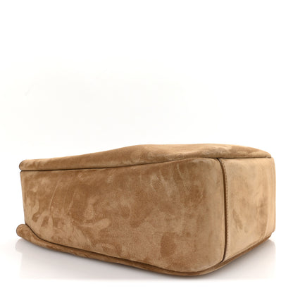 Saint Laurent Suede Large Le 5 A 7 Soft Hobo Golden Leaf 4 of 10
