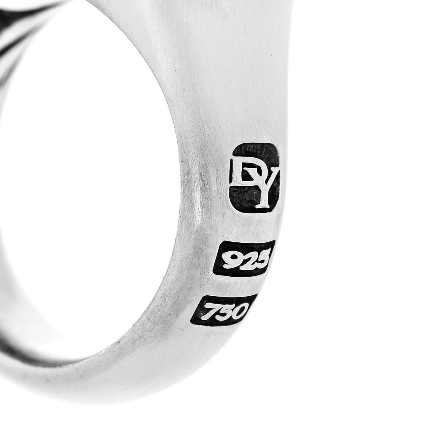 Sterling Silver 18K Yellow Gold Diamond Maritime Compass Signet Ring 54 6.75