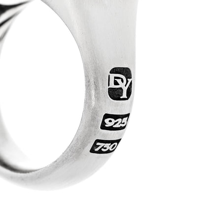 David Yurman Sterling Silver 18K Yellow Gold Diamond Maritime Compass Signet Ring 54 6.75 6 of 6