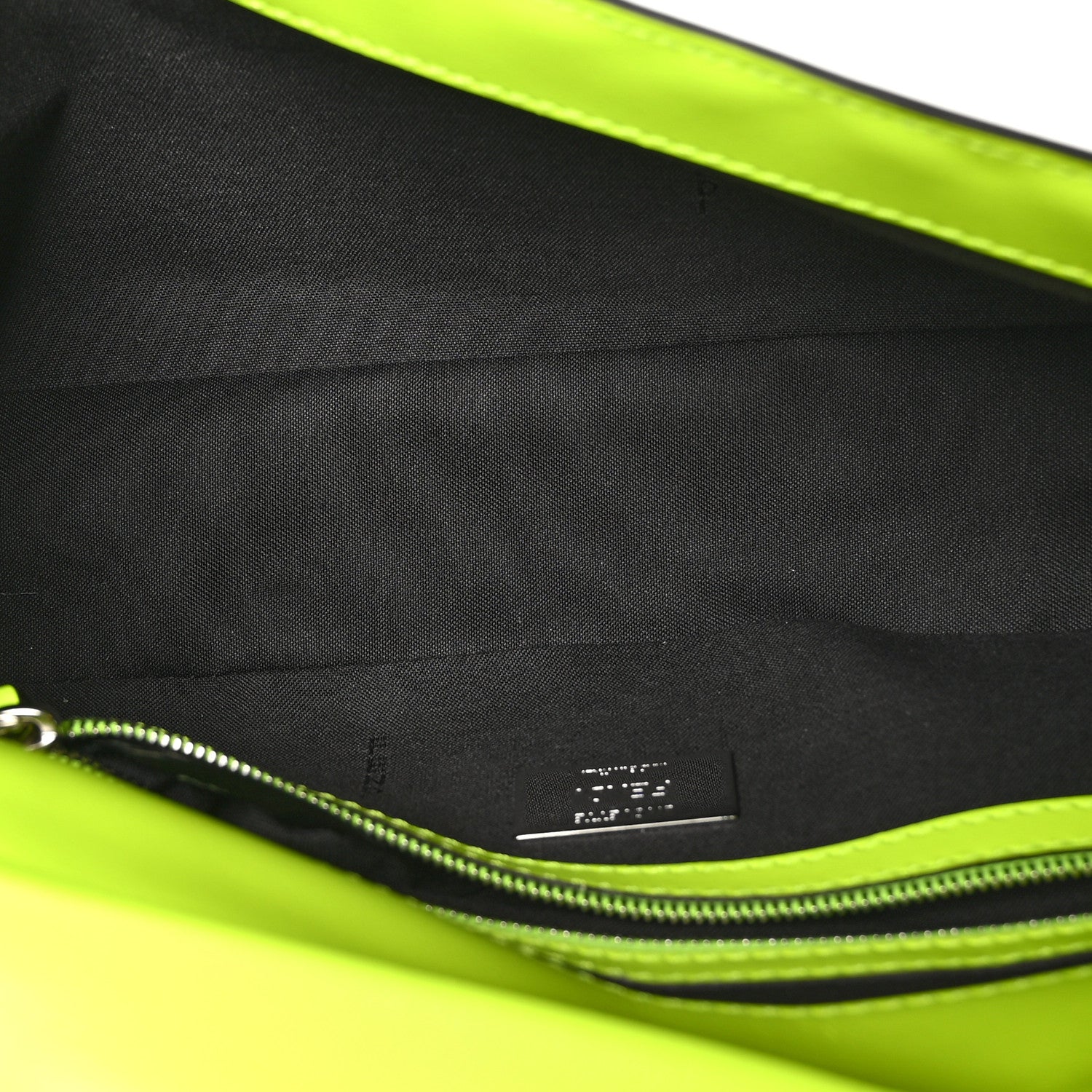 Fendi X MARC JACOBS Nappa FF 1974 Embossed Baguette Yellow Fluo 5 of 12