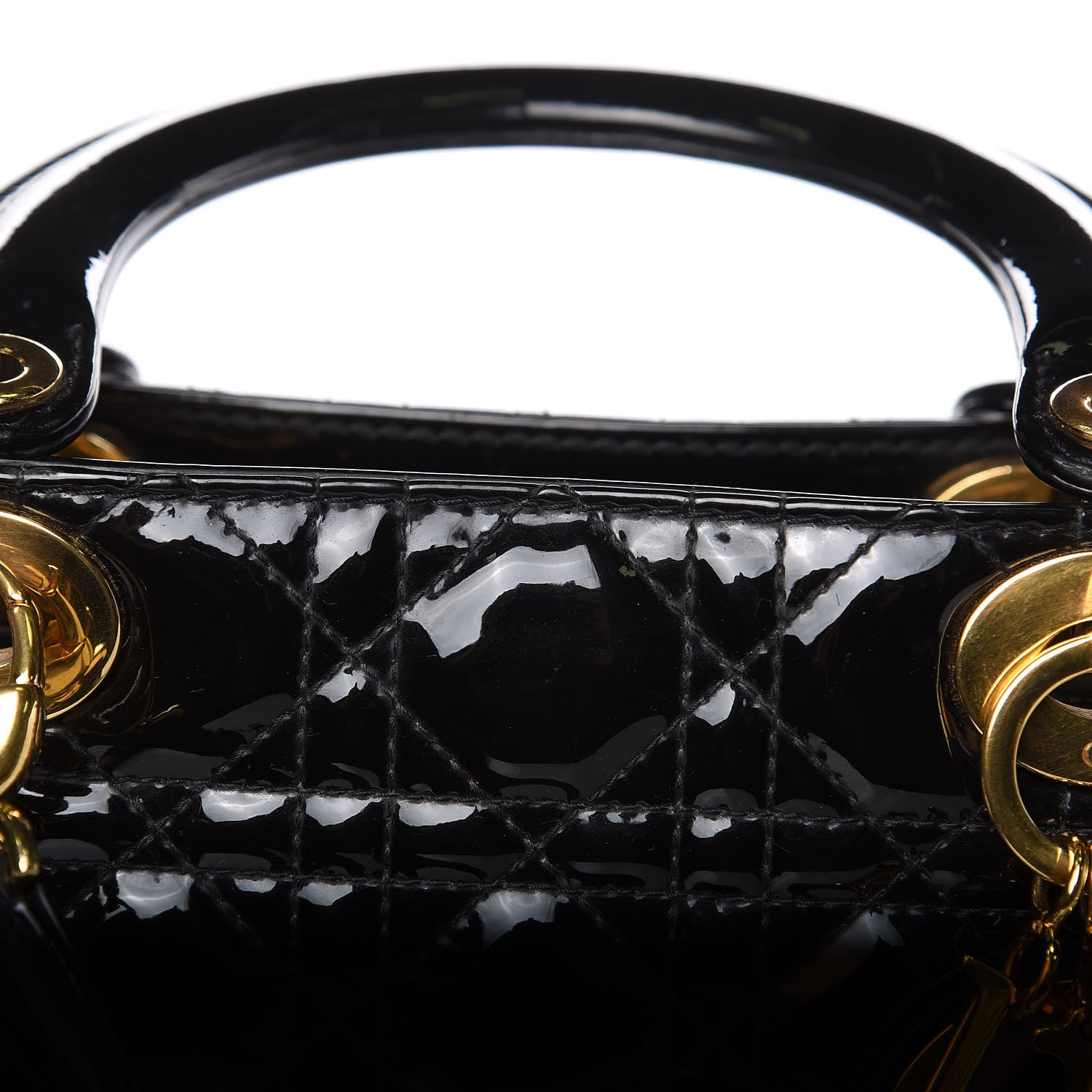Christian Dior Patent Cannage Large Lady Dior Black 20 of 20