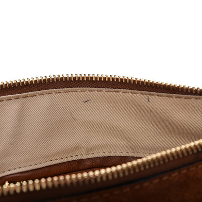 Chloe Suede Calfskin Braided Medium Marcie Satchel Caramel 9 of 12