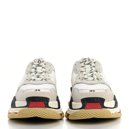 Balenciaga Fabric Mesh Womens Triple S Sneakers 39 Grey Red White 3 of 10