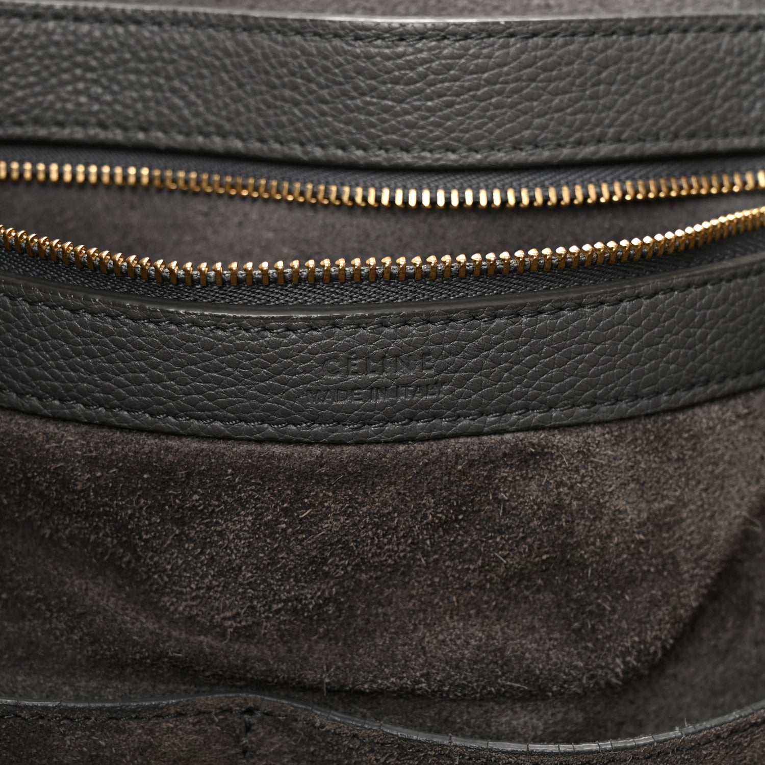 Celine Soft Grained Calfskin Medium Belt Cabas Phantom Grey 6 of 15