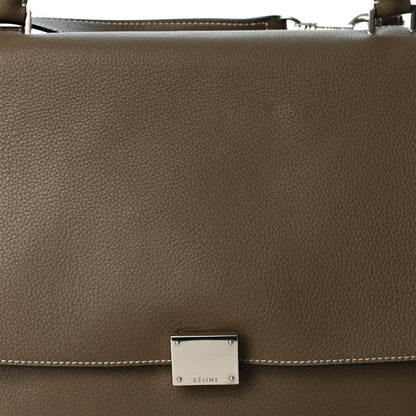 Celine Drummed Calfskin Suede Medium Trapeze Souris 7 of 11