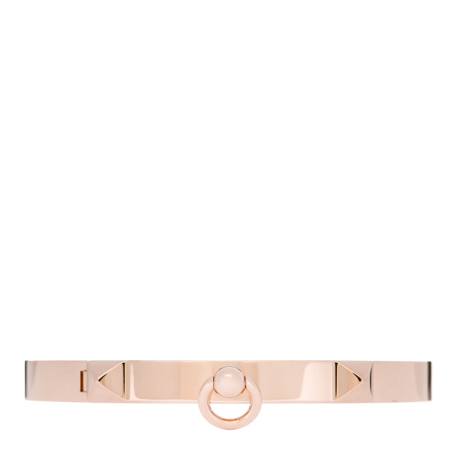 Hermes 18K Rose Gold PM Collier De Chien Bracelet SH 1 of 4