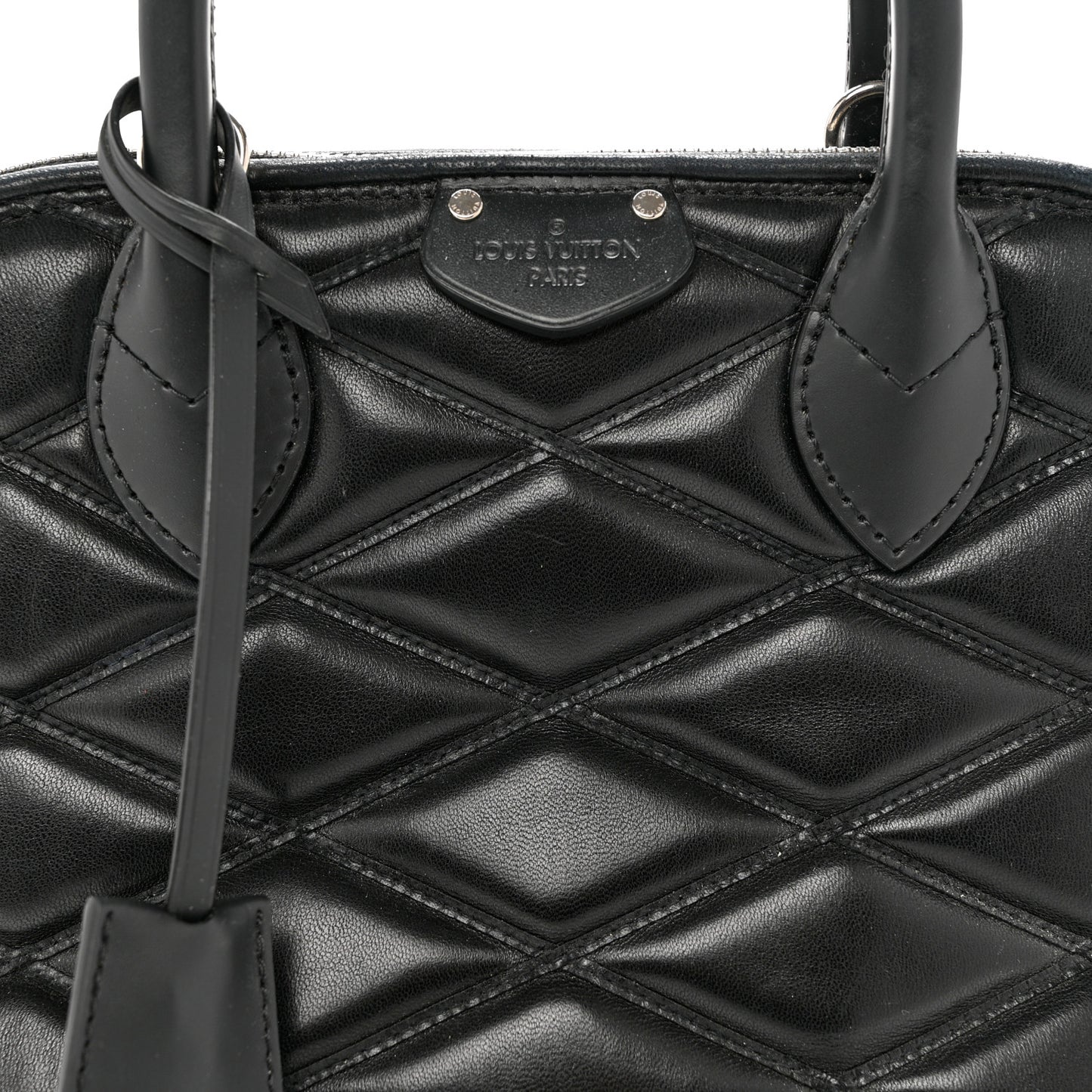 Lambskin Studded Malletage Alma PM Black