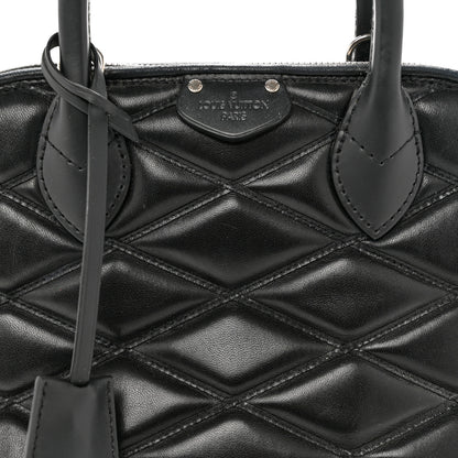 Louis Vuitton Lambskin Studded Malletage Alma PM Black 7 of 10