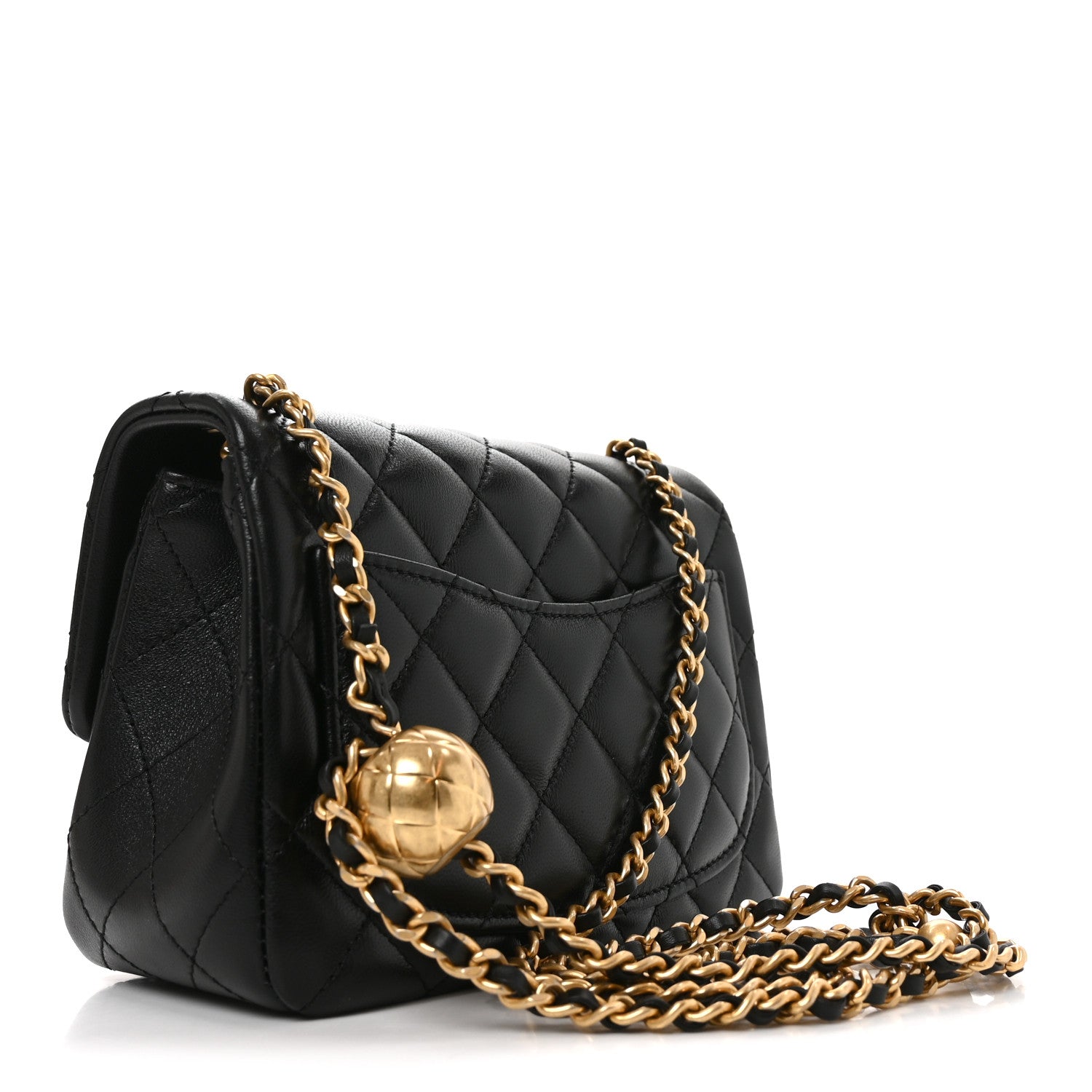 Chanel Lambskin Quilted Mini Pearl Crush Flap Black 3 of 11