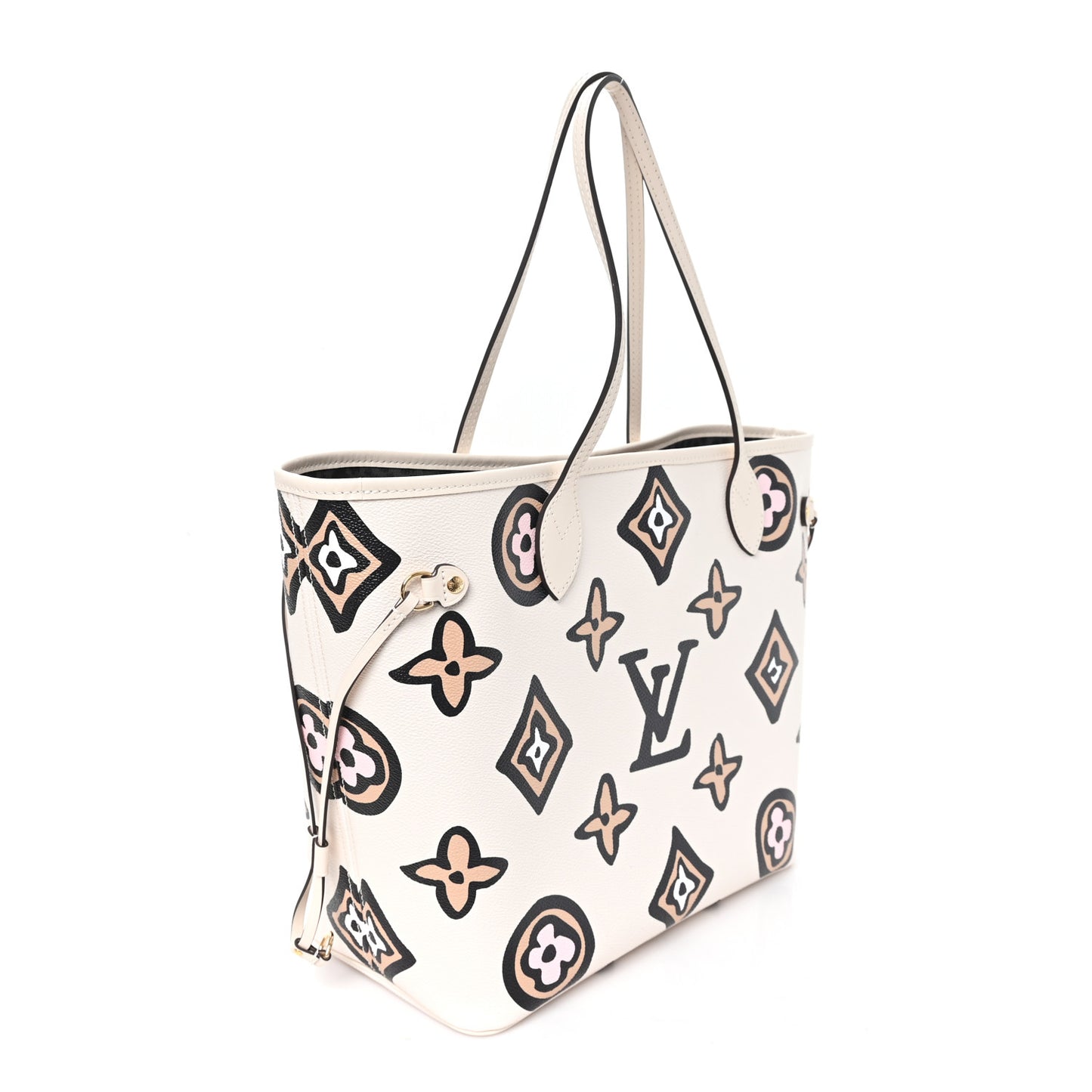 Monogram Giant Wild at Heart Neverfull MM Creme