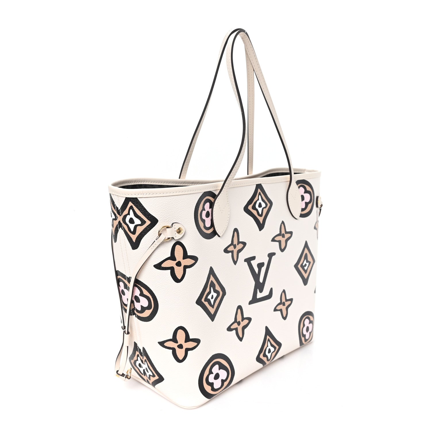 Louis Vuitton Monogram Giant Wild at Heart Neverfull MM Creme 4 of 10