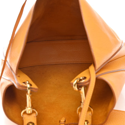 Celine Crisped Calfskin Medium Hobo Saffron 6 of 11
