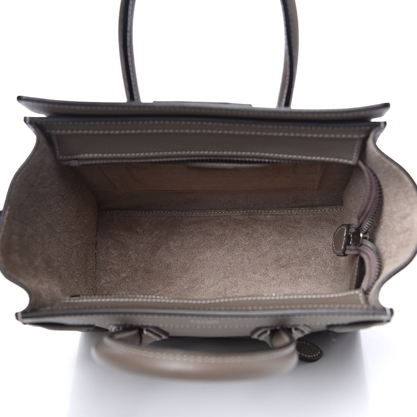 Drummed Calfskin Nano Luggage Souris