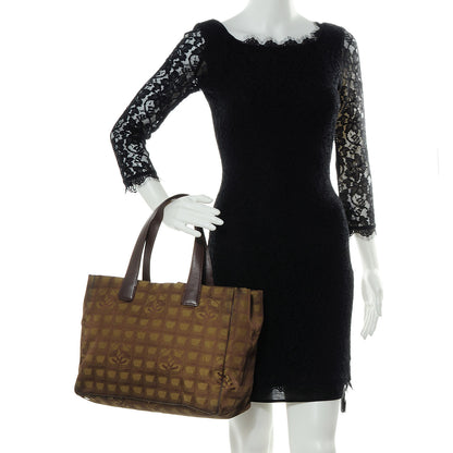 Chanel Nylon Travel Large Tote Khaki Brown 2 of 7