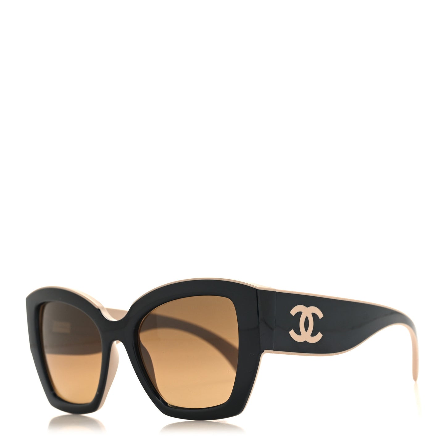 Acetate CC Butterfly Sunglasses 6058 Black Beige