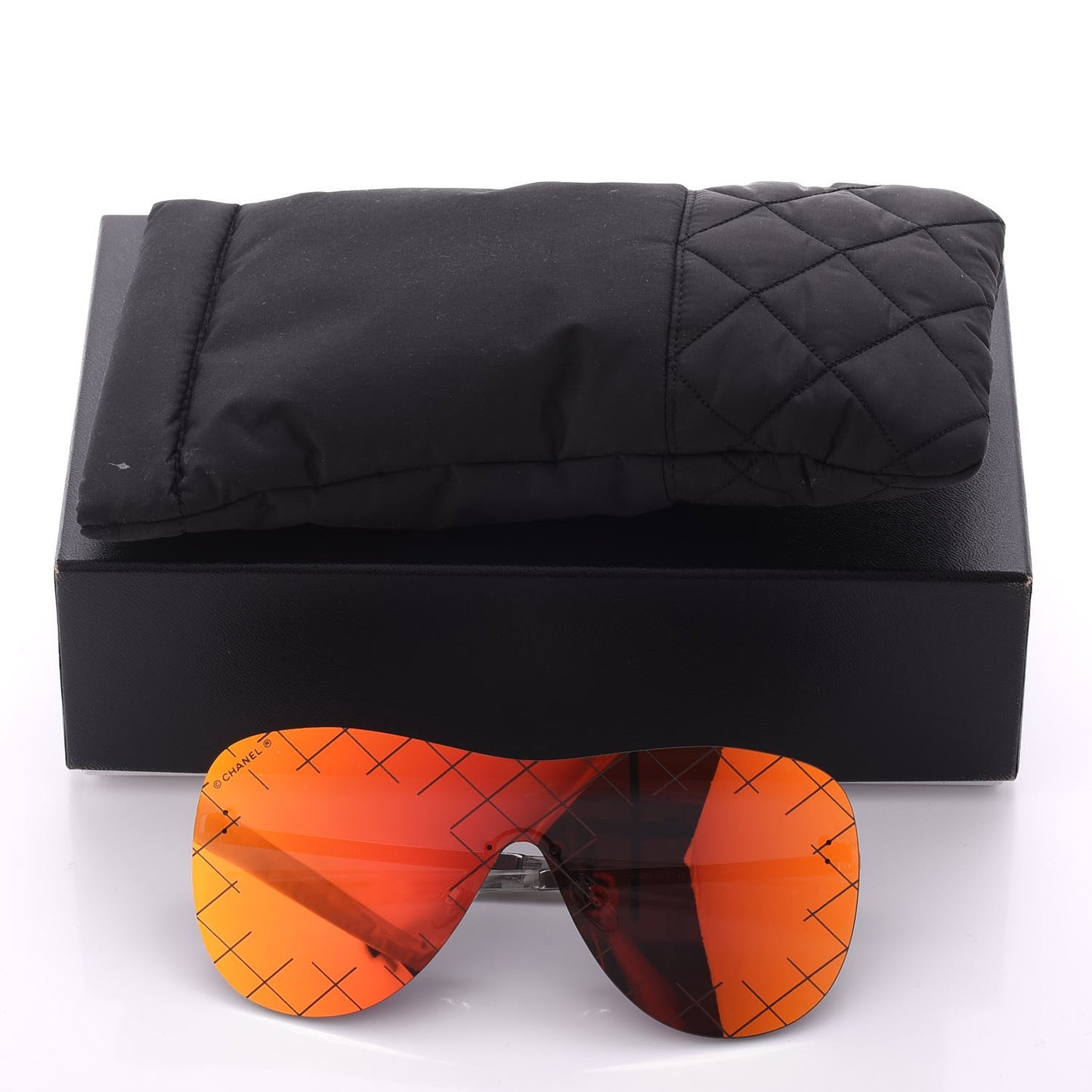 Shield Runway Sunglasses 4215 Silver Red