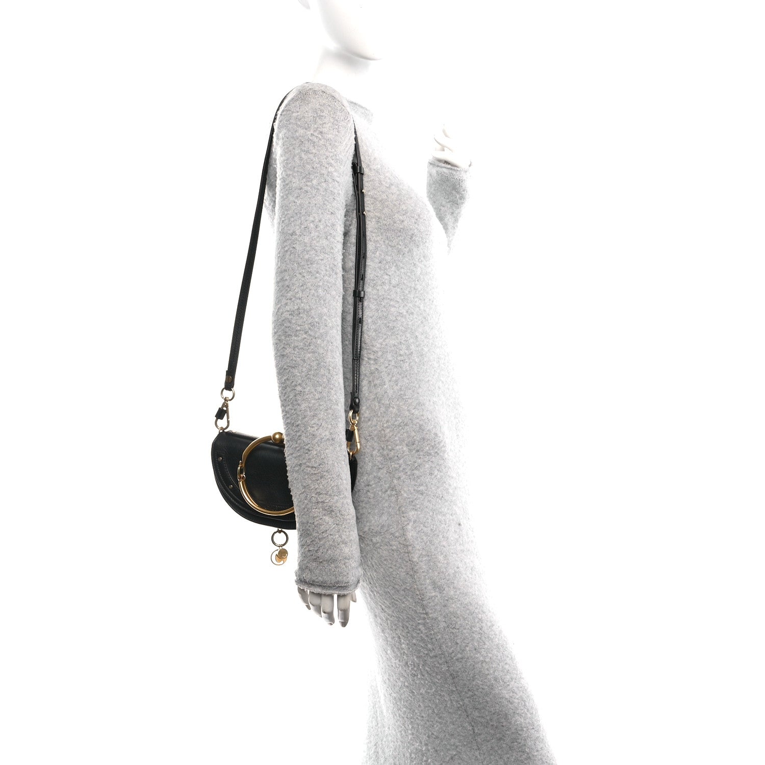 Chloe Calfskin Small Nile Bracelet Minaudiere Bag Black 2 of 12