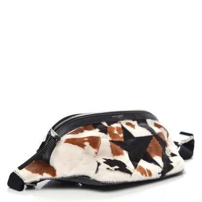 Saint Laurent Calfskin Calf Hair Pony Belt Bag Multicolor 4 of 10