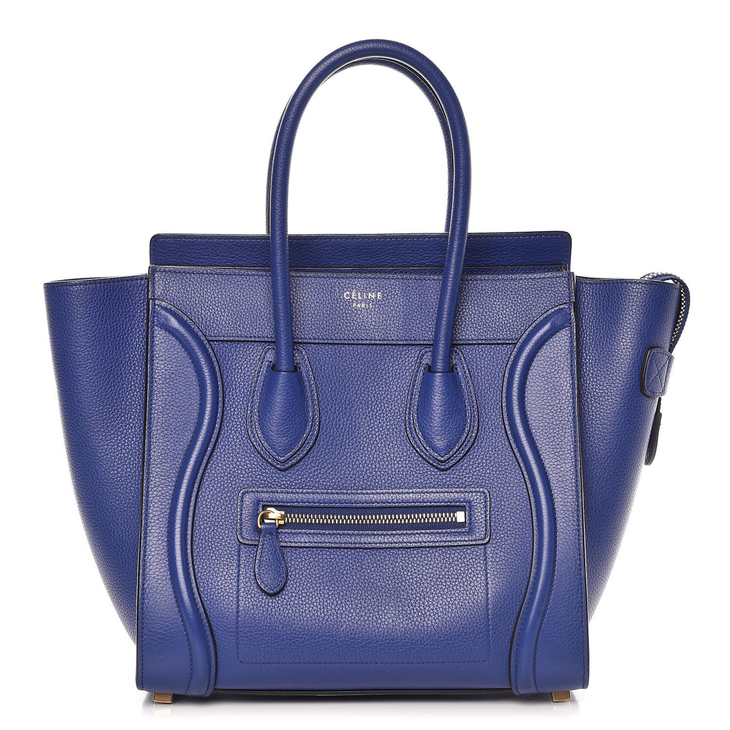 Drummed Calfskin Micro Luggage Indigo