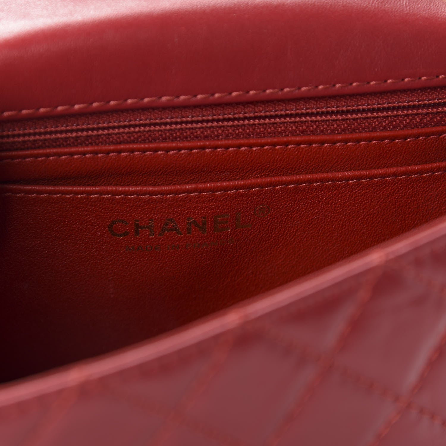 Chanel Aged Calfskin Quilted 2.55 Reissue Mini Flap Red 8 of 11