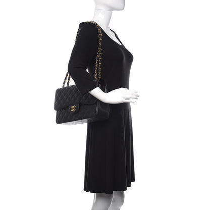 Chanel Caviar Quilted Jumbo Double Flap Black 2 of 11