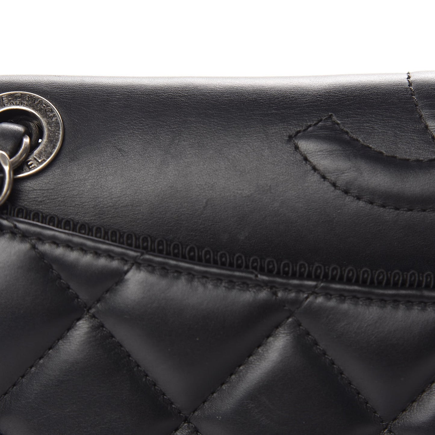 Calfskin Quilted Ballerine Flap Black