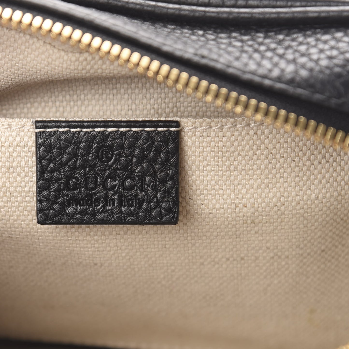 Pebbled Calfskin Small Soho Disco Bag Black