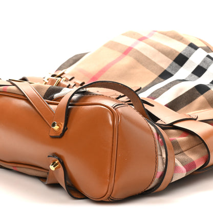 Burberry House Check Bridle Calfskin Medium Gosford Hobo Dark Tan 9 of 9