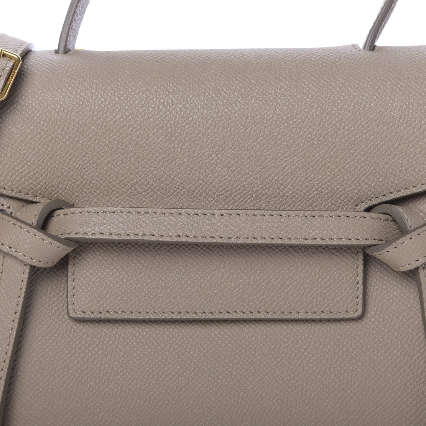 Grained Calfskin Nano Belt Bag Light Taupe