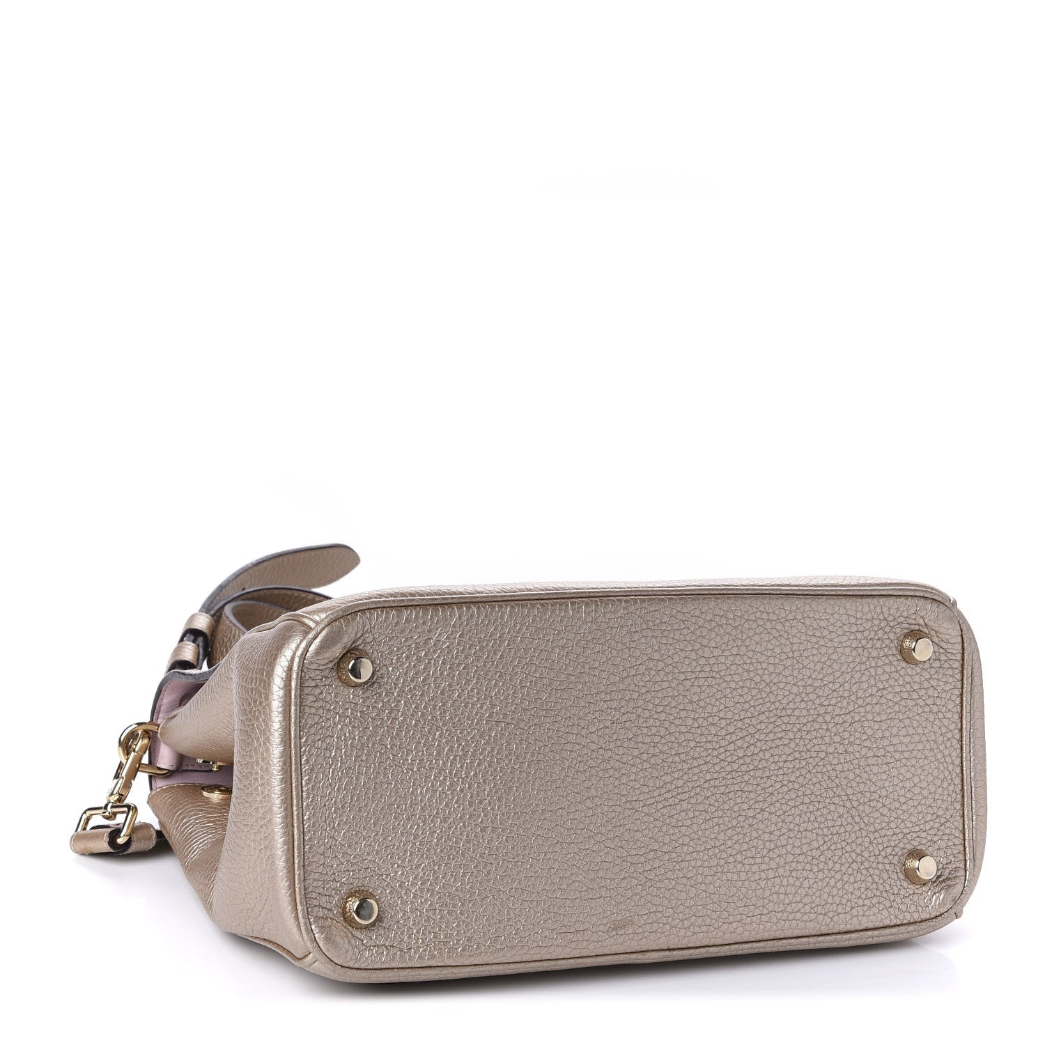 Christian Dior Metallic Bullcalf Small Be Dior Flap Pale Gold 4 of 10