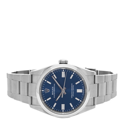 Rolex Stainless Steel 36mm Oyster Perpetual Watch Bright Blue 126000 2 of 4