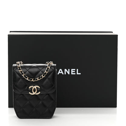 Chanel Calfskin Quilted Clutch with Chain Black 13 of 13
