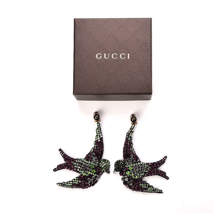 Gucci Crystal Embroidered Bird Earrings 10 of 10