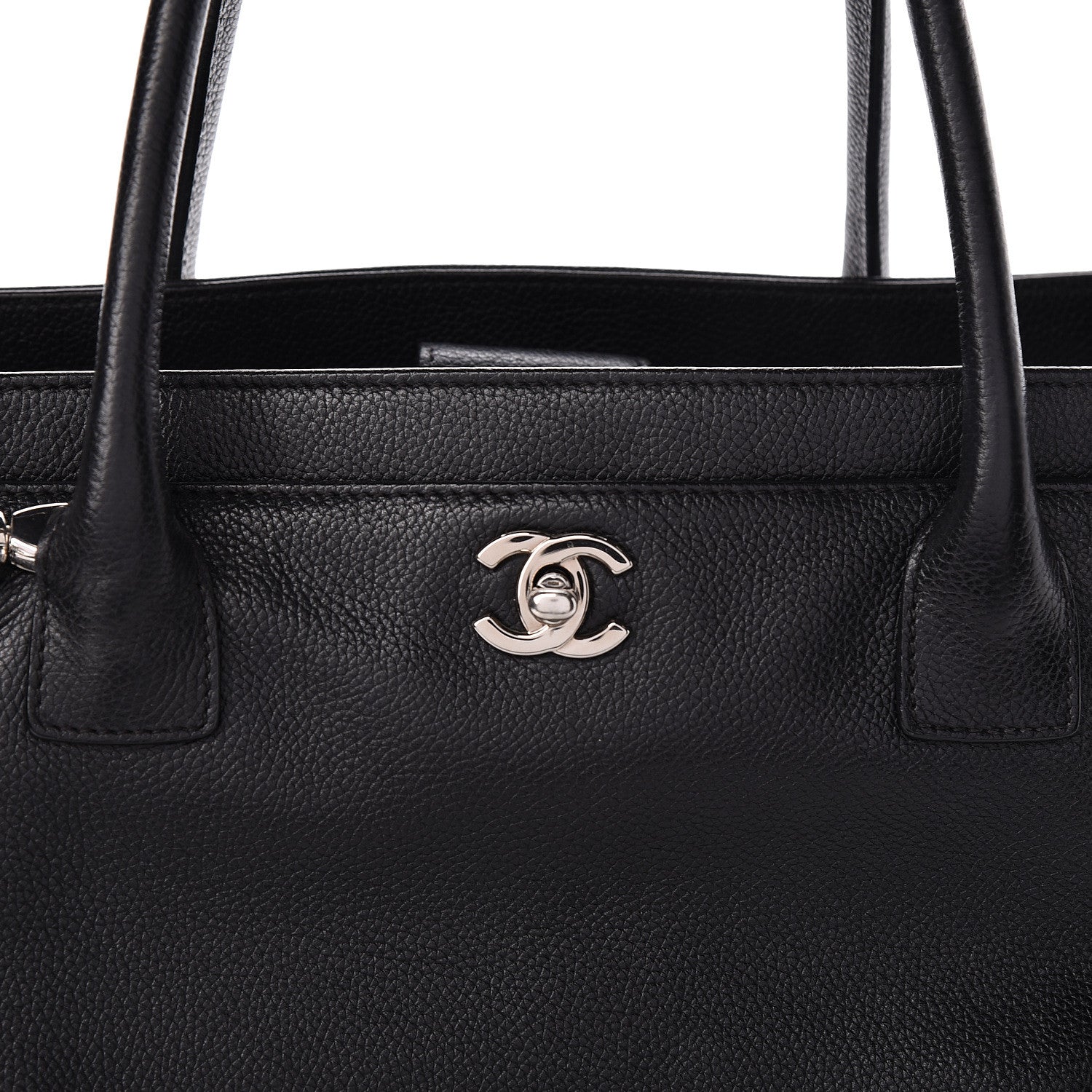 Chanel Calfskin Cerf Executive Shopper Tote Black 10 of 18