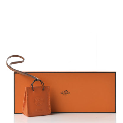 Hermes Milo Lambskin Swift Shopping Bag Charm Feu Gold 4 of 4