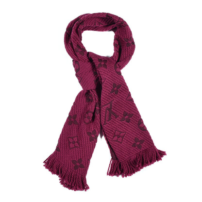 Louis Vuitton Wool Silk Logomania Scarf Cherry 1 of 4