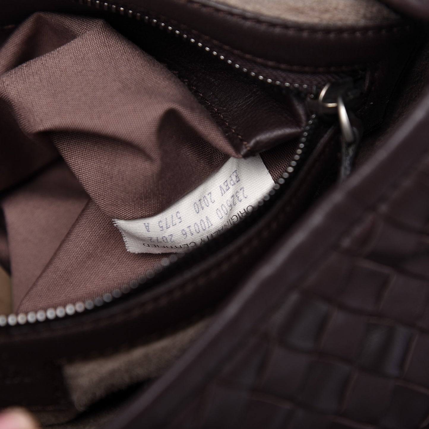 Nappa Intrecciato Large Belly Veneta Hobo Ebano