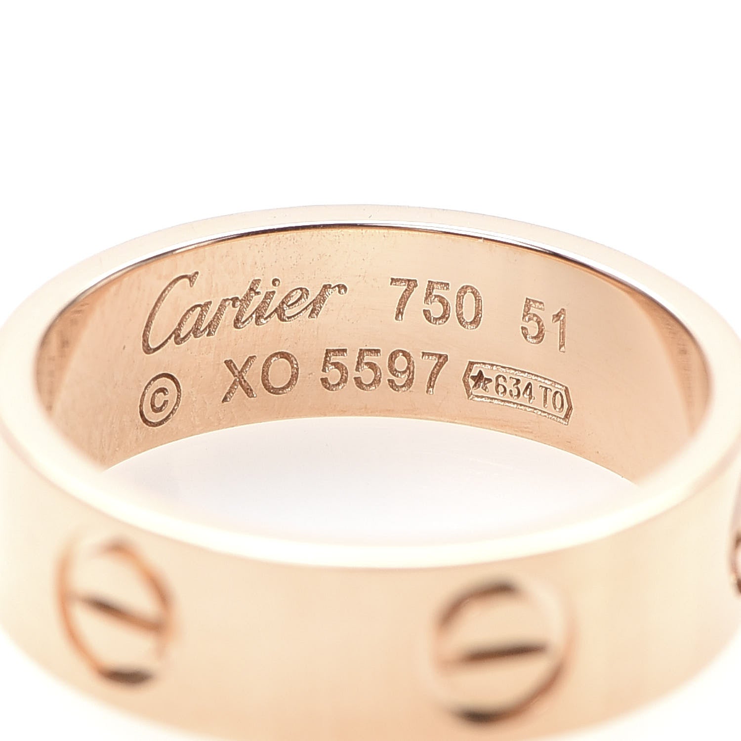 Cartier 18K Pink Gold 5.5mm LOVE Ring 51 5.75 5 of 5