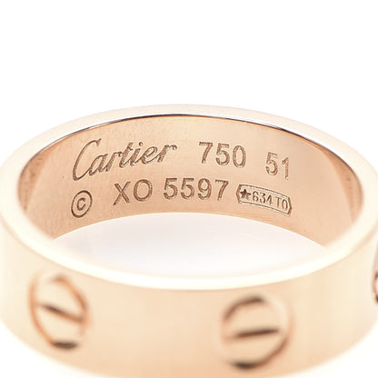Cartier 18K Pink Gold 5.5mm LOVE Ring 51 5.75 5 of 5