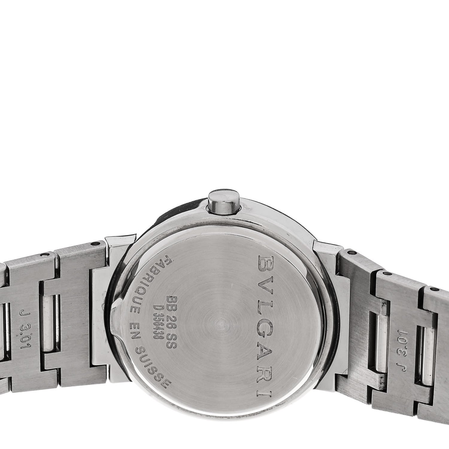 Bulgari Stainless Steel Diamond 26mm Quartz Watch Black 4 of 4