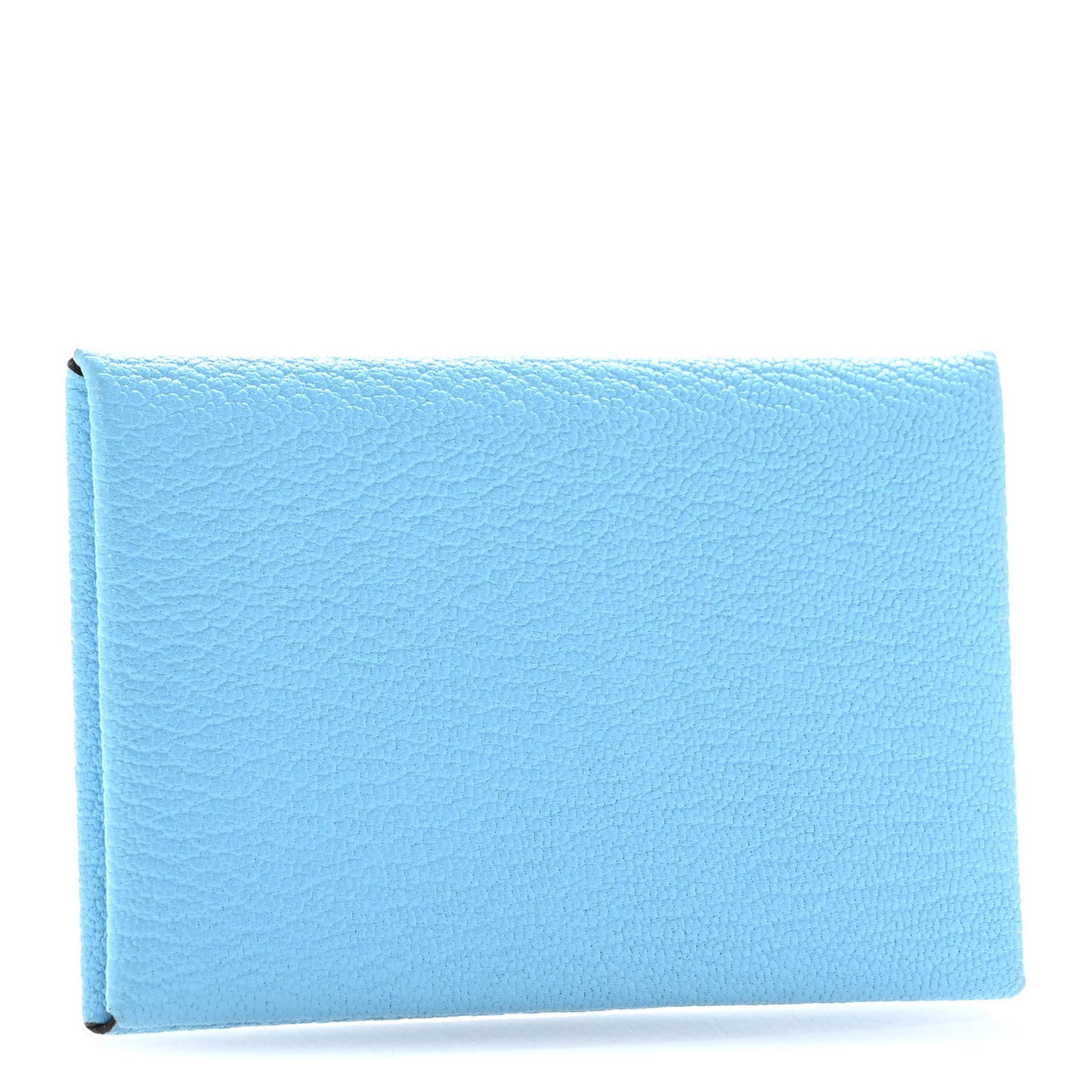 Chevre Mysore Verso Calvi Card Case Celeste Kraft