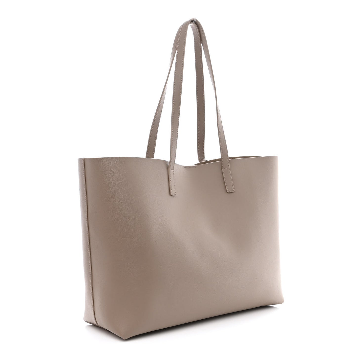 Calfskin Large Shopping Tote Oyster Gray