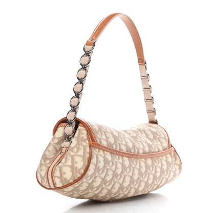 Christian Dior Monogram Romantique Trotter Flap Bag Beige 5 of 27