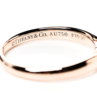 Tiffany 18K Rose Gold Platinum Diamond .22ct Harmony Solitaire Engagement Ring 52 6 4 of 5