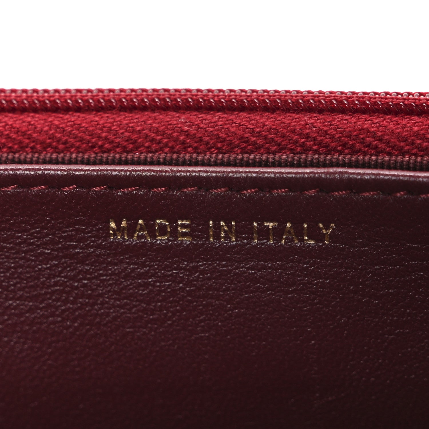 Chanel Lambskin Quilted Wallet On Chain WOC Dark Red 7 of 14