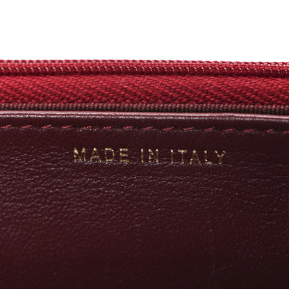 Chanel Lambskin Quilted Wallet On Chain WOC Dark Red 7 of 14