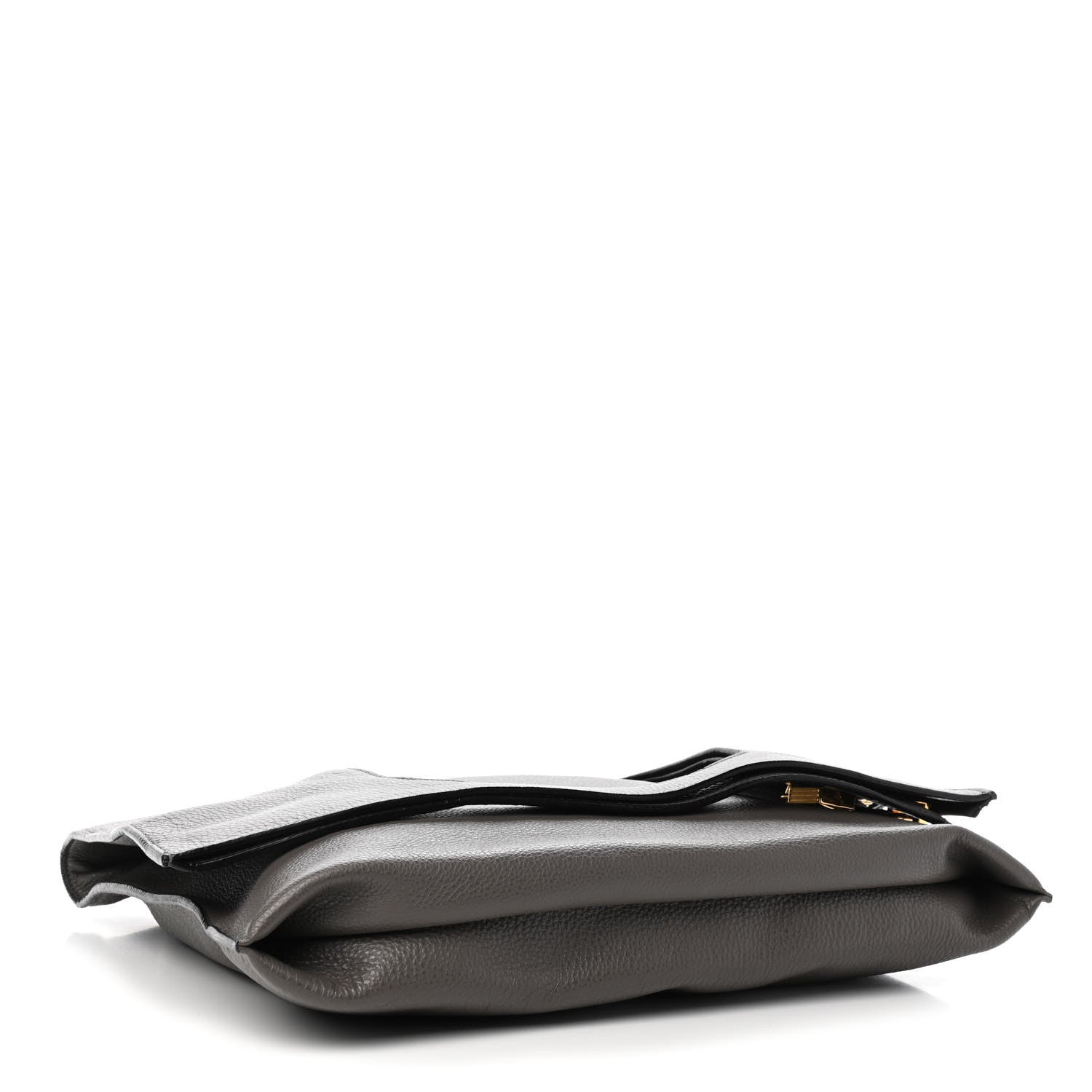 Tom Ford Calfskin Large Alix Padlock Zip Shoulder Bag Graphite 7 of 12