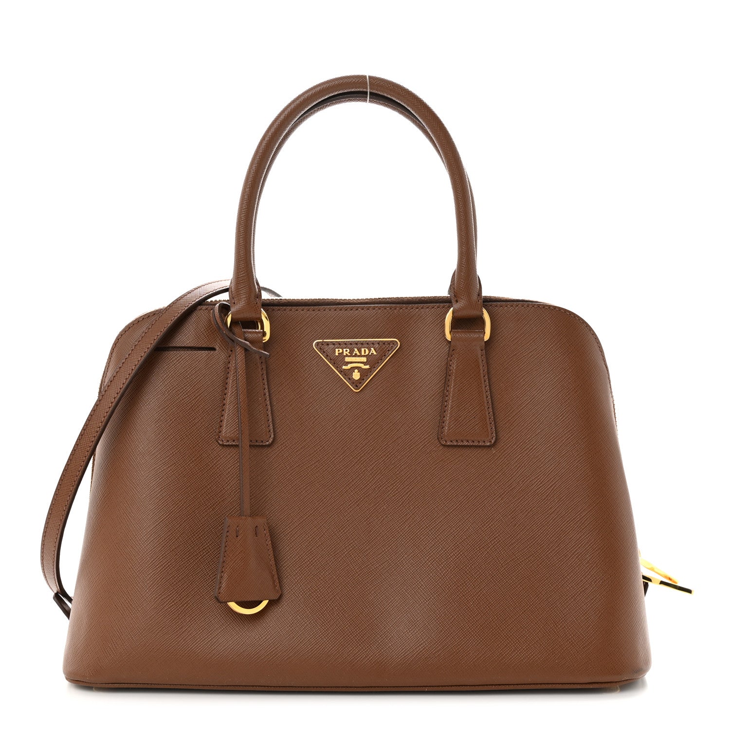 Prada Saffiano Lux Medium Promenade Tote Cacao 1 of 12