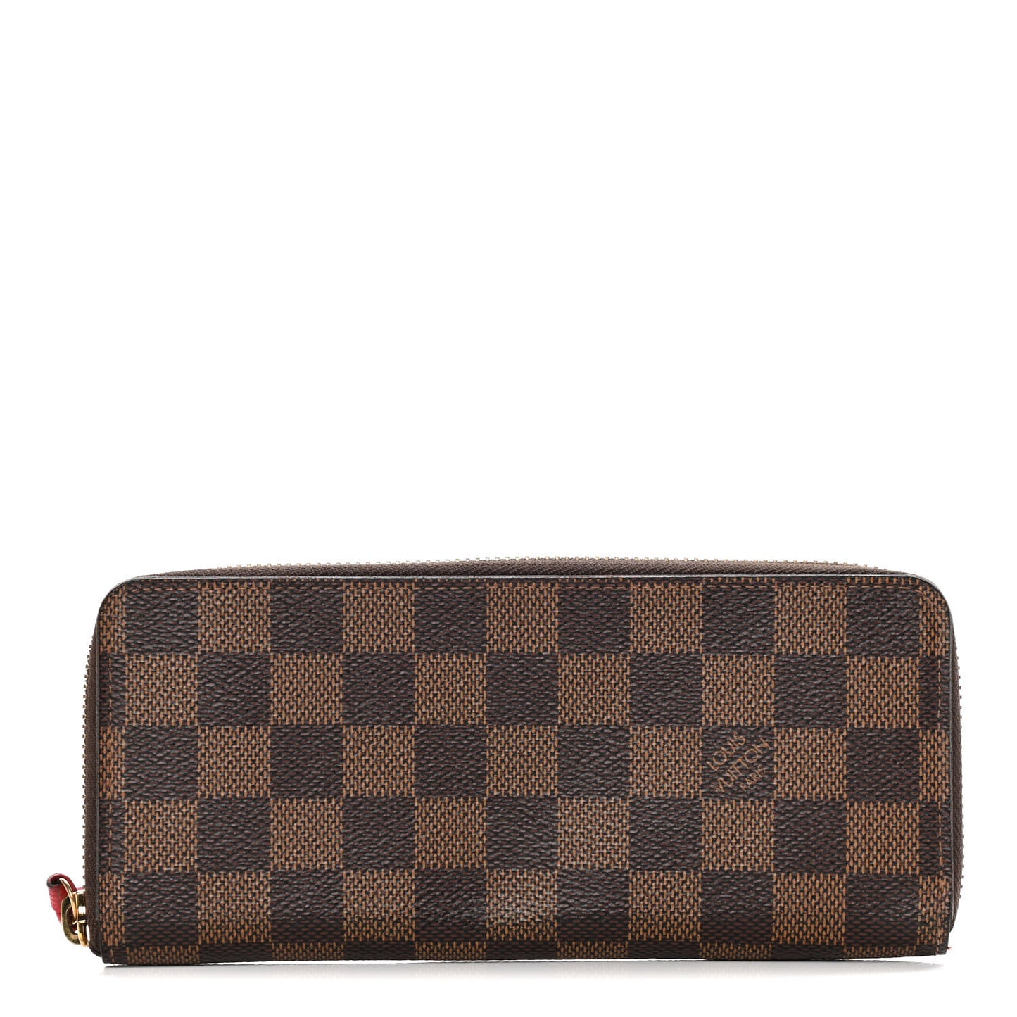 Damier Ebene Clemence Wallet Cherry