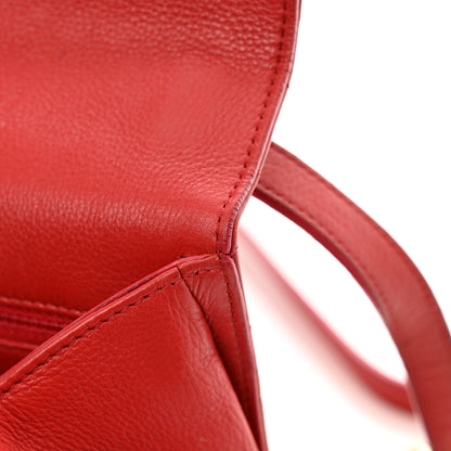Chanel Calfskin Chevron Quilted Casual Trip Flap Red 11 of 14